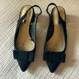 Zara faux suede sling back heel ￼ size 39
